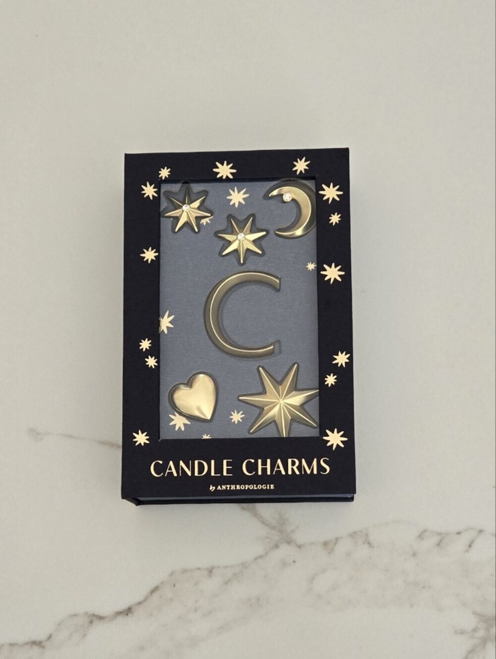 NWT Anthropologie Gold Candle Charms